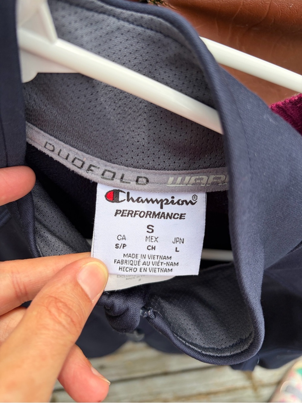 Champion Navy Full-Zip Athletic Sz small